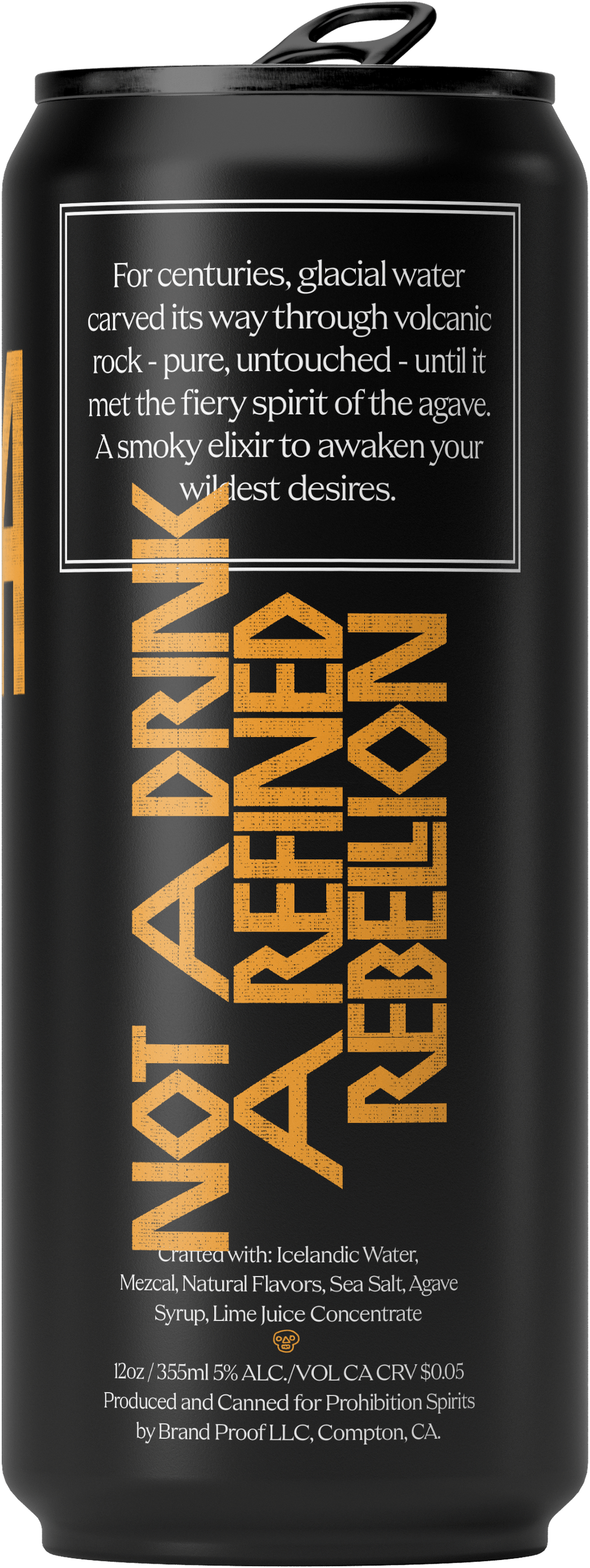 Back of the Noctria Spicy Mezcalita can